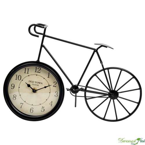 Часы "Велосипед (без цветка)" 37х10х24 см, черный (Fancy37)